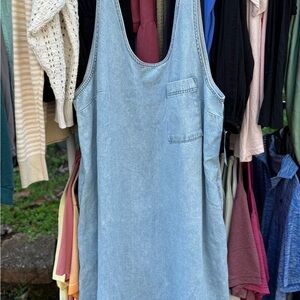 Universal Thread Light Blue Denim Midi Dress